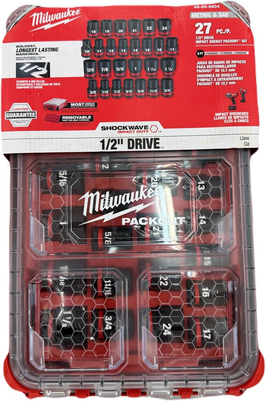 Electric - Shockwave Impact Duty. Socket 1/2. DR 27PC MM Pack