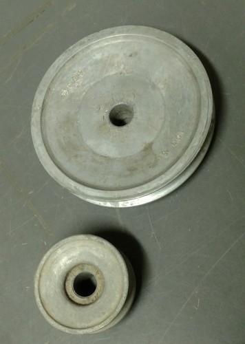 2 DIE CAST 1 GROOVE PULLEY WHEELS