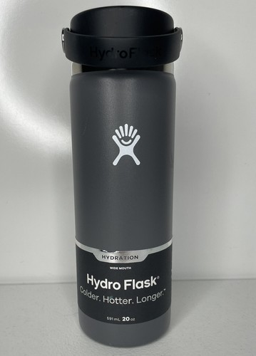 Hydro Flask Wide Mouth Bottle with Flex Cap Gray Stone 20