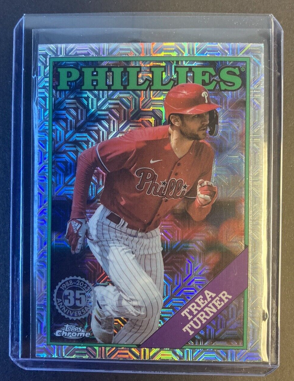 Topps WBC Trea Turner 直筆サイン 10シリ 1/10 2023 Topps Update Trea Turner Silver Pack Mojo Refractor