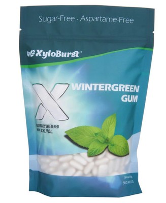 Жевательная резинка XyloBurst Wintergreen в пакетике весом 500 карат