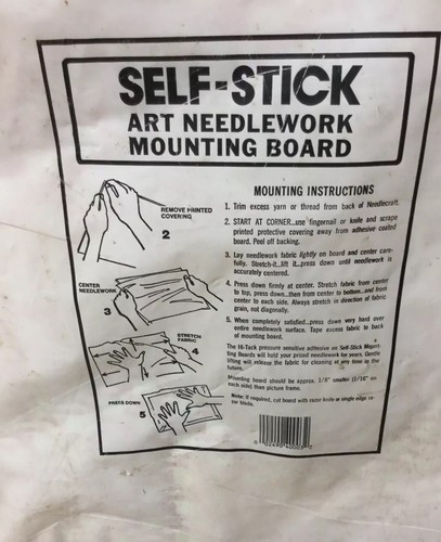 Jumbo Self Stick Art Needlework Mounting Board  16 X 20” NEW