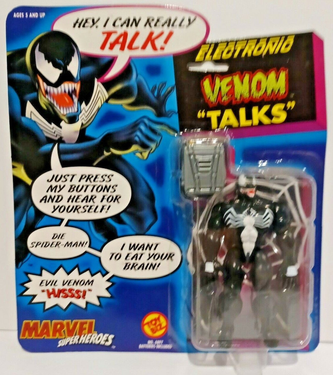 1991 ToyBiz Marvel Super Heroes ELECTRONIC TALKING VENOM