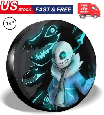 Undertale Sans Waterproof Spare Tire Cover Sun Protector for RV  Etc. (14 Inch)