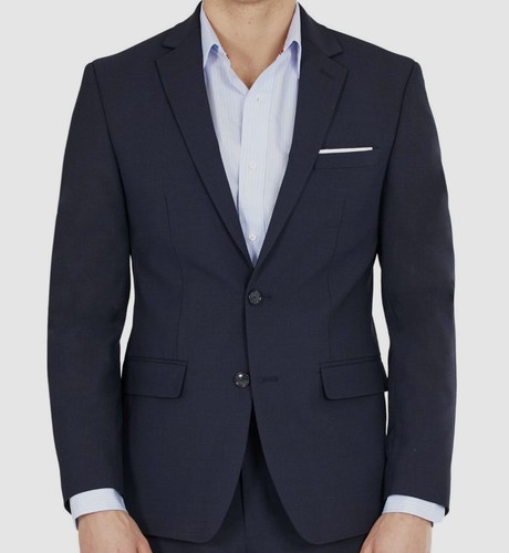 $425 Bar III Men's Blue Skinny-Fit Wool Solid Blazer Suit
