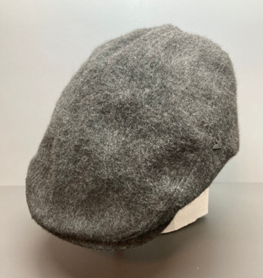EMPORIO ARMANI Gray Newsboy Driving Cap Size 57 Wool