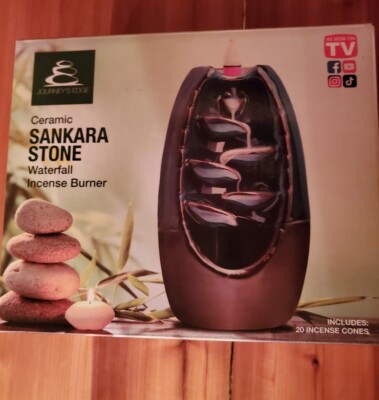 Journey's End Sankara Stone Waterfall Incense Burner- New 