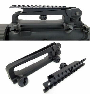 For NcSTAR MARDCH Carry Handle w/ Rear Sight Picatinny Weaver Rail Mount Black