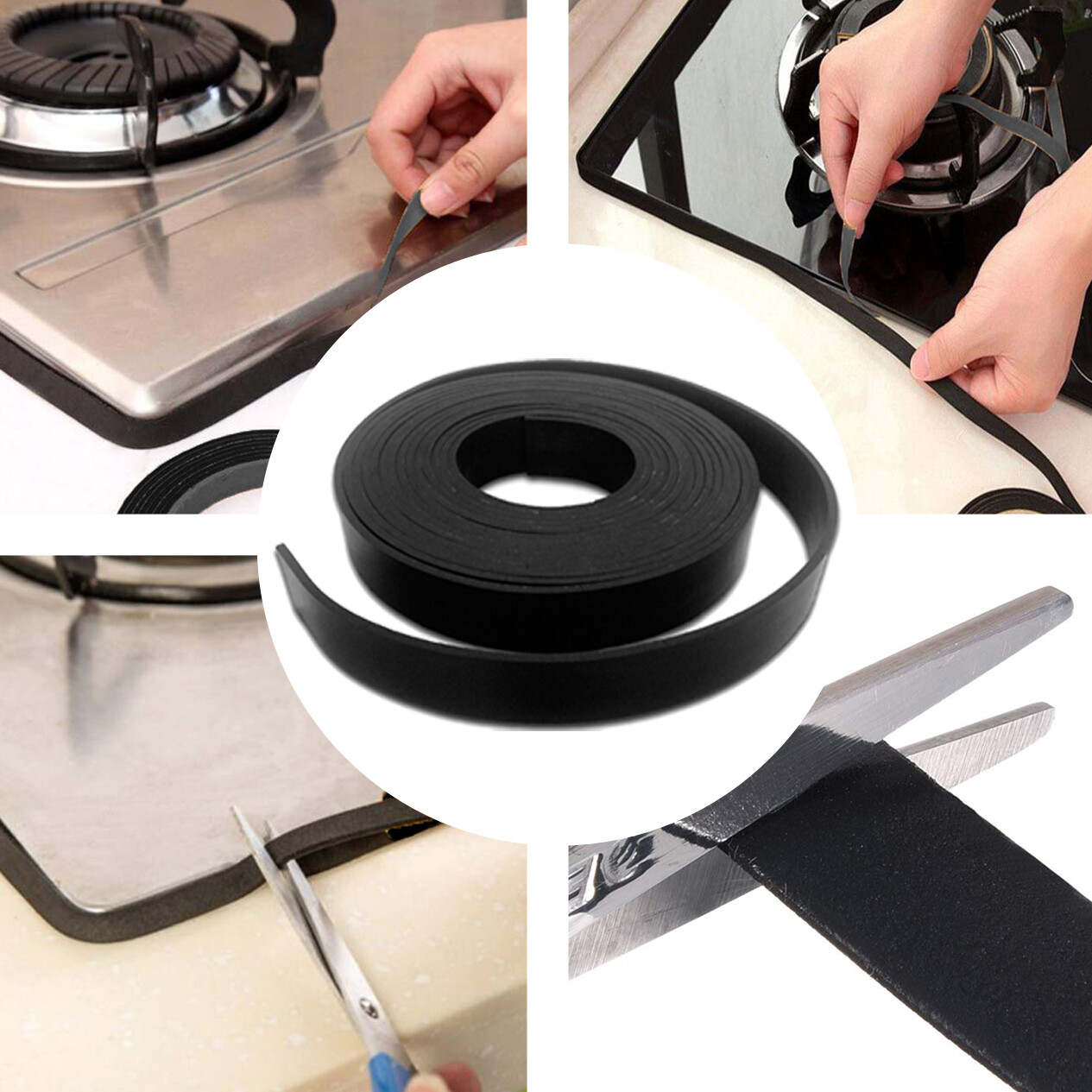 UNIVERSAL Oven Hob Seal Strip Foam Tape Self Adhesive Hotplate Gasket