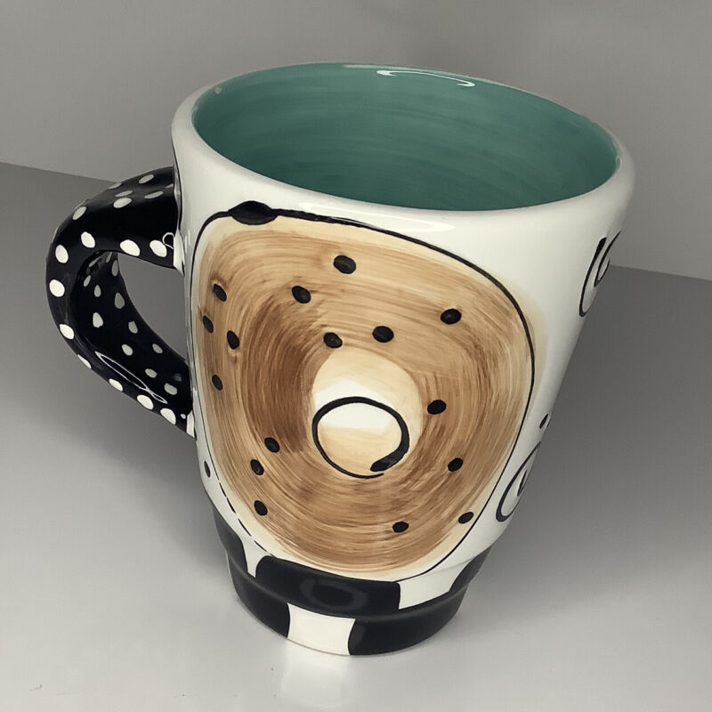 Lotus Metlox With Love Joanne Delomba Painted Bagel Ceramic Coffee Cup