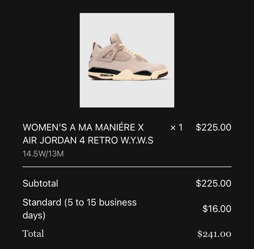 Pre-owned Jordan A Ma Maniere X Air  4 “while You Were Sleeping” M 13 / W 14.5 Fz4810-200 In Pink