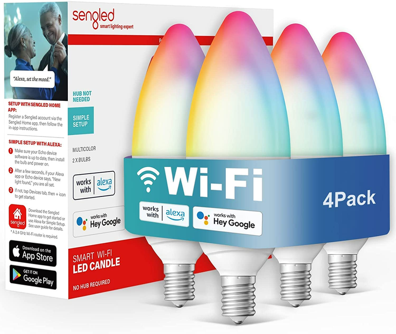 Sengled Smart Light Bulbs, Smart Candelabra LED Bulb, Smart Chandelier Light ...
