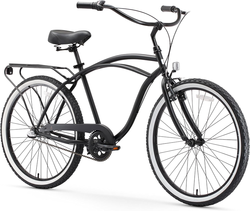 around the Block Men Beach Cruiser Bike, 1/3/7/21 Speed Bicycles, 26"/24" Wheels