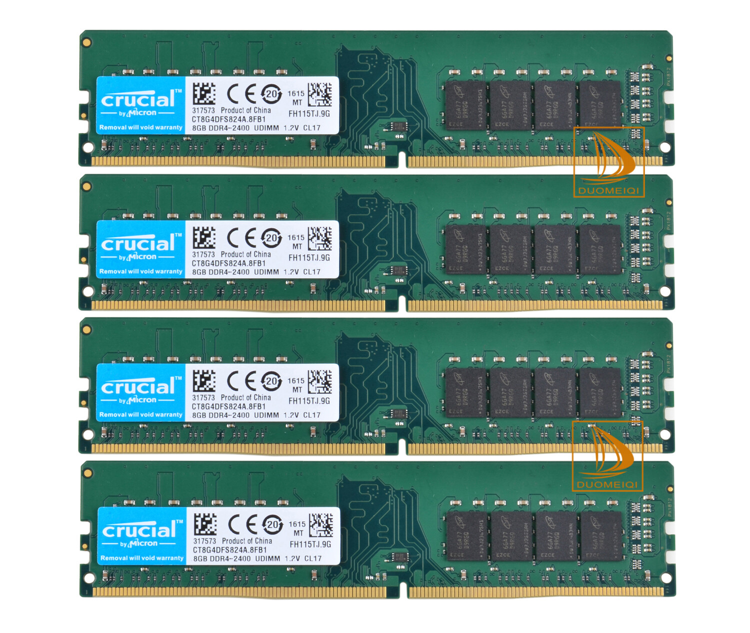32GB Crucial 4X 8GB PC4-2400T DDR4 2400MHz 288Pin UDIMM Desktop