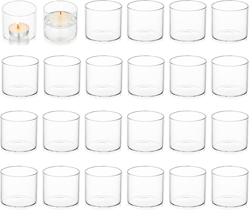 S Bulk - Clear Glass Tealight Candle Holder For Floating