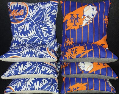 Set Of 8 Stick Slick New York Mets Cornhole Bags FREE SHIPPING