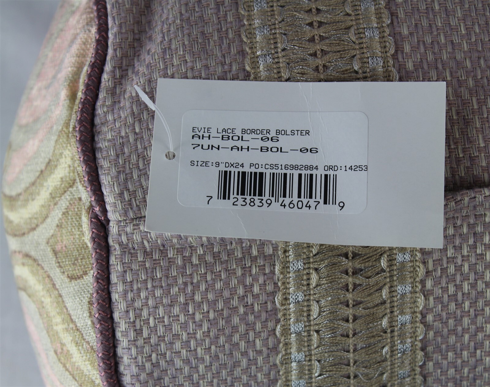 Eastern Accents Evie By Alexa Hampton Lace Border Bolster Pillow - AH-BOL-06