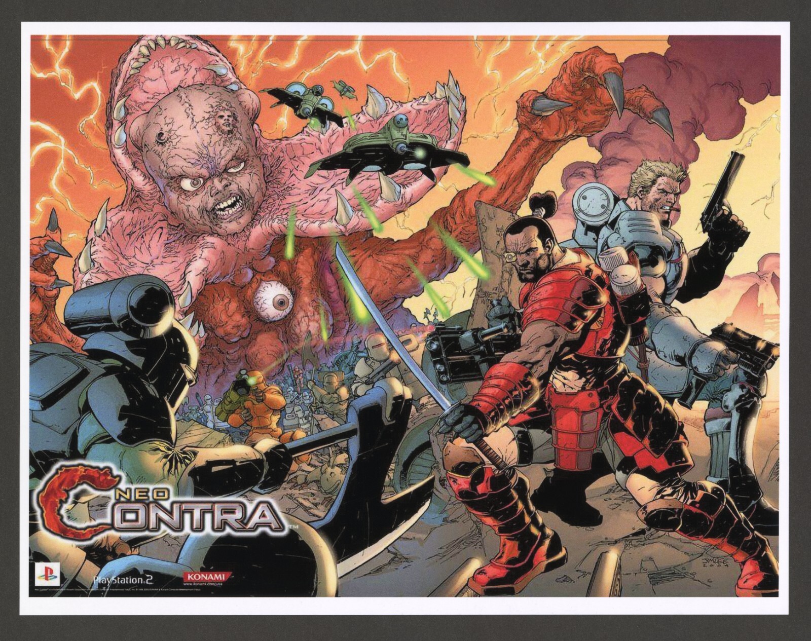 Neo Contra Playstation 2 PS2 2004 Game Art Wall Print Poster