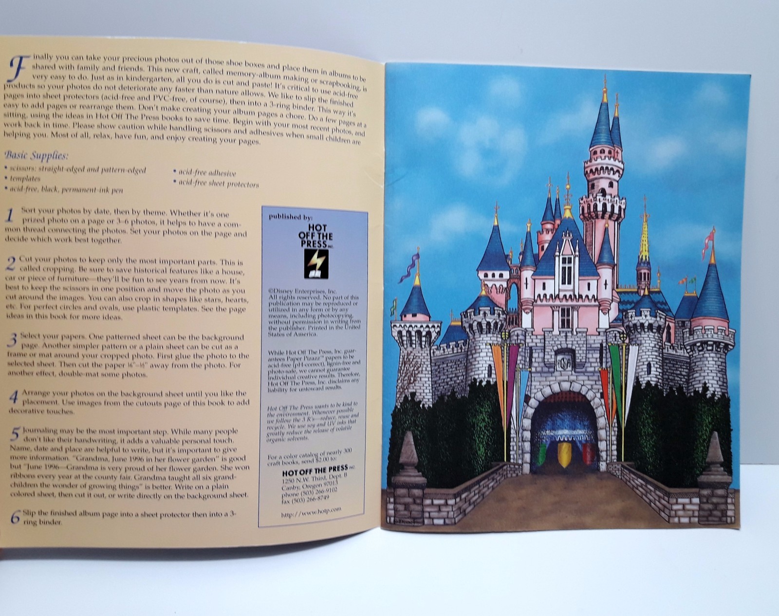 Disney's Magic Kingdom Papers Pizazz Complete Memory Album Scrapbook HOTP 3025
