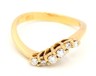 Diamond & 18ct Yellow Gold Accent Ring Fine Wedding Jewellery Band Size N 12-3.JPG