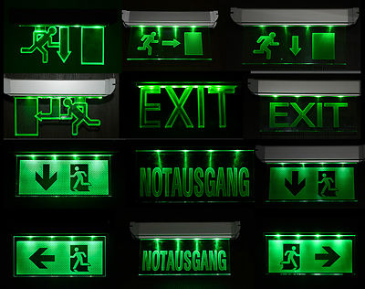 LED Notleuchte Notbeleuchtung Exit Notausgang Fluchtwegleuchte Licht Fluchtweg