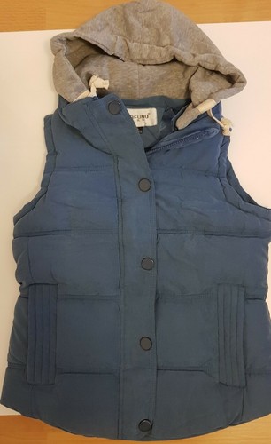 Damen Weste mit Kapuze Ärmellose Sweatweste Jacke Neu