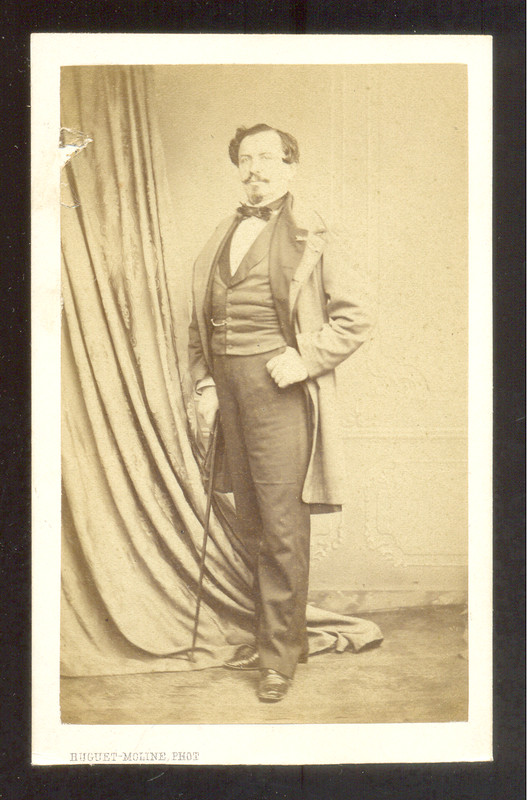 Cdv Huguet-Moline, Le Commandant D'Artillerie Bertrand Antoine Navailles C.1862