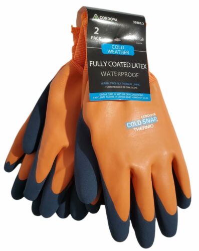 Size Large 2 Pack Of Cold Weather Fully Coated Latex Waterpr