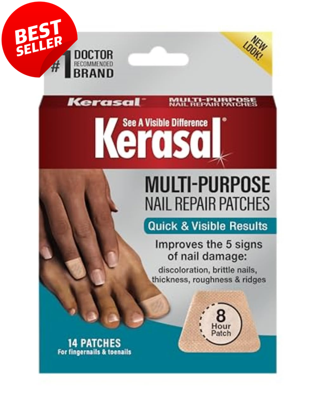 Multi-Purpose Nail Repair Patches 14 Count Damaged Nail Treatment 8-Hour - US