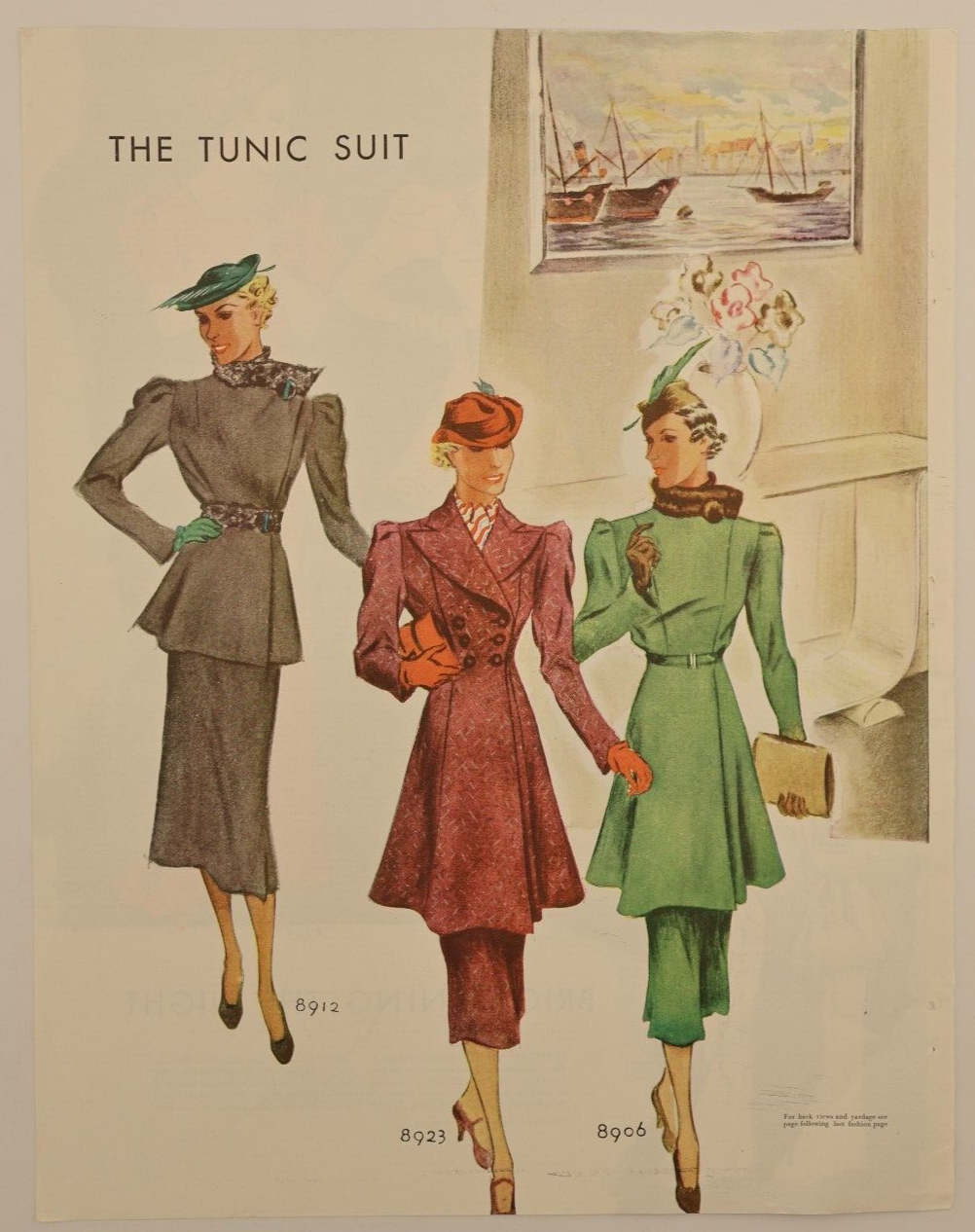 Vintage Women's Fashion Dresses and Suits 4 Illustrated