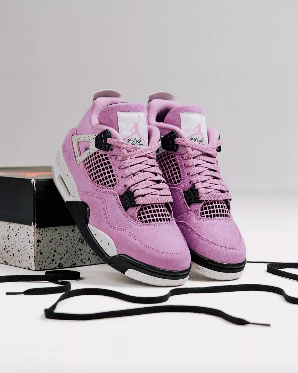 Pre-owned Jordan ? Size 11w / 9.5m - Air  4 Retro Orchid Pink (aq9129-501) Order Confirmed In Purple