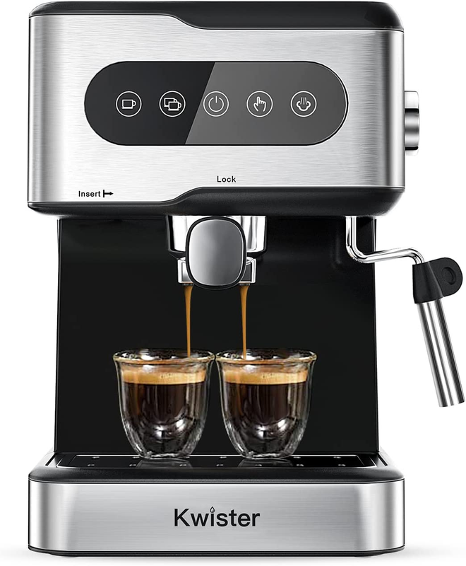 Maquina De Cafe Expreso 20 Barras Acero Inoxidable Espumador