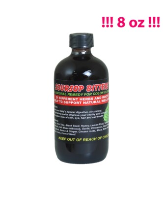 !!! 8 Ounce !!! - Herboganic Soursop Living African Bitters - !!! 8 Ounce !!!