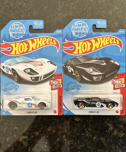 Ford Gt-40 Then And Now Gumball 3000 Lot Pearl White Metalflake Black