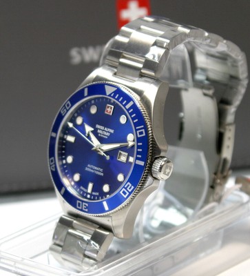 SWISS MILITARY SWISS ALPINE MILITARY AUTOMATIC DEEP SEA BLUE/BLUE REF.: 7095,2135 UNWORN