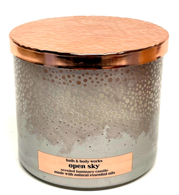 Bath Body Works OPEN SKY Candle 3 Wick 14.5oz Jar Blackberry Vanilla Violet New