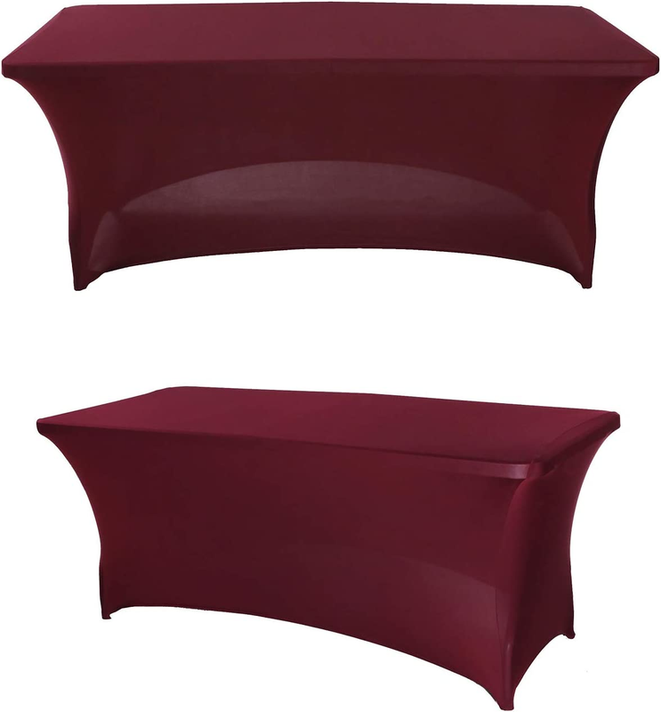 SweetEasy 4FT Spandex Table Cover,Fitted Stretchable Dining Tablecloth Pack of 2