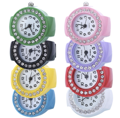 Ring Watch Multiple Colors Adjustable Ring Watch Stretchy Ring 90s