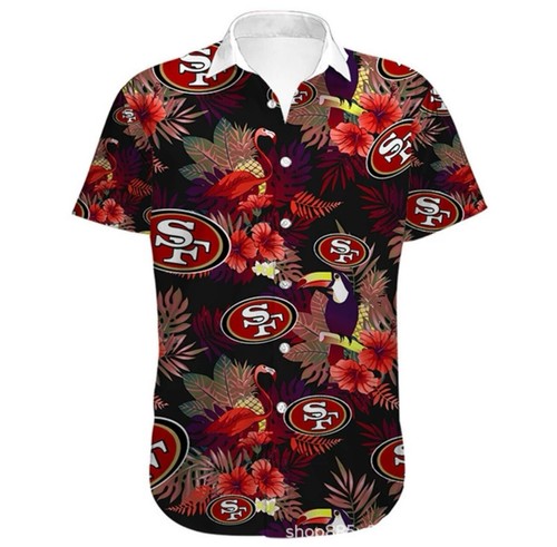 ハワイ購入新品 NFL サンフランシスコ49ers フード付きウェア San Francisco 49Ers Hawaiian Shirt, Summer Beach Shirt, NFL