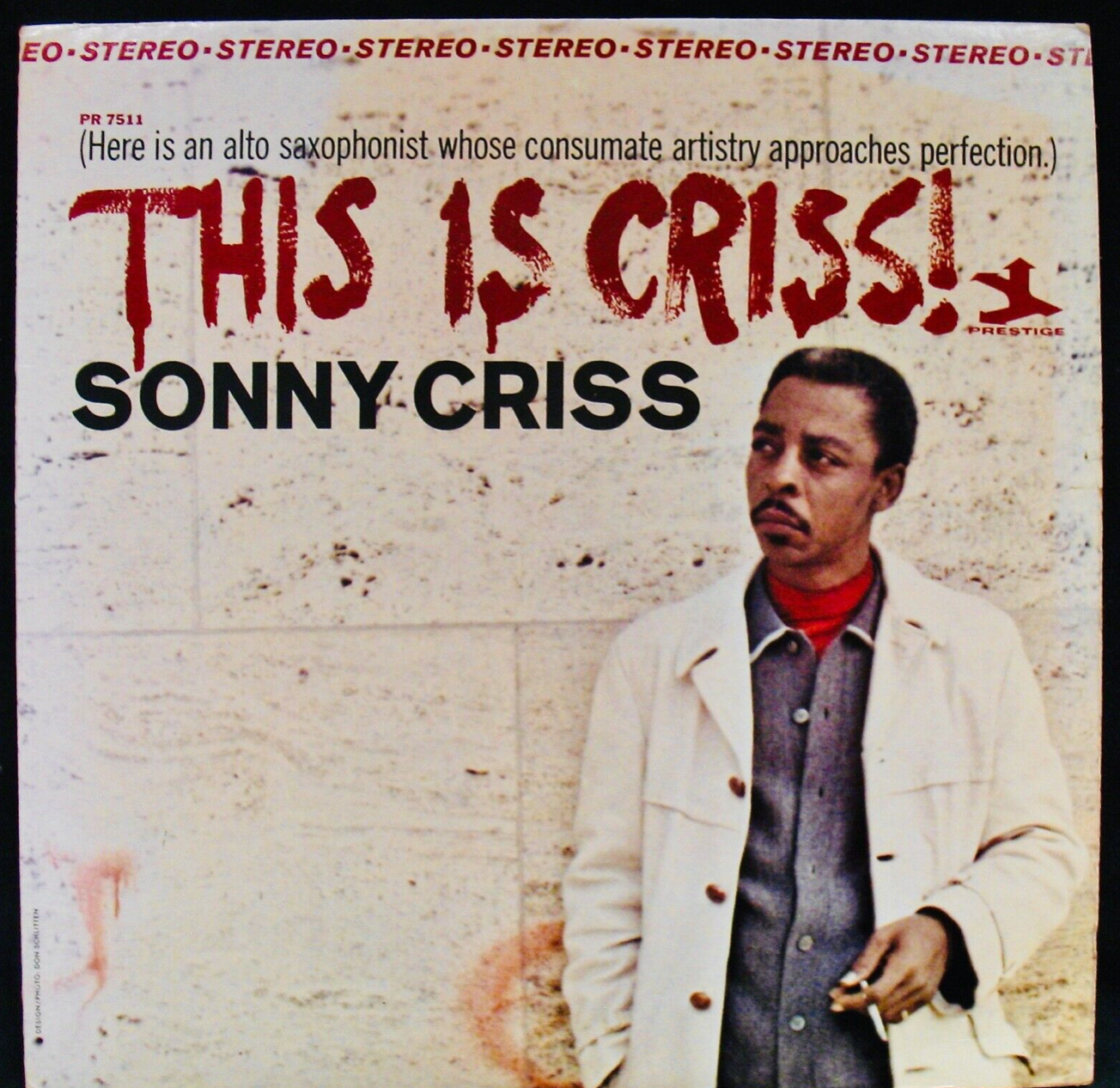 SONNY CRISS~This Is Criss! • Nice 1966 Jazz Album~PRESTIGE