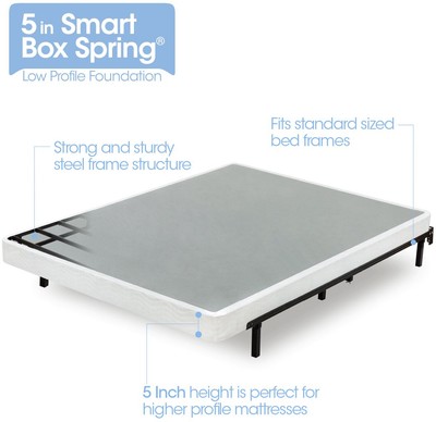 Best Queen Size 5 Inch Low Profile Smart Box Spring Mattress Steel (Best Queen Size Mattress)