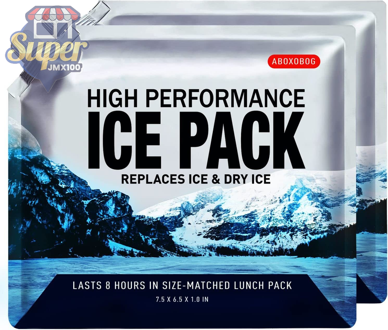 2 Packs Reusable freeze Ice Packs Gel for Coolers Long Lasting for Cooler Bag