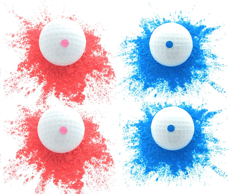 S (4 Balls) – Gender Reveal Golf Ball, Prank Golf Balls, Tric
