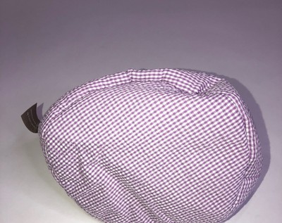 Trend Lab Lilac Gingham Seersucker Collapsible Round Caddy NEW w Tags