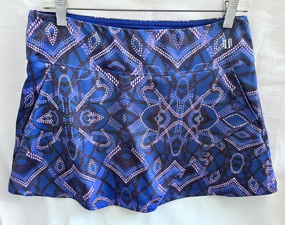 EleVen By Venus Williams Fly Abstract Print Blue, Pink Tennis Skort - Size Med.