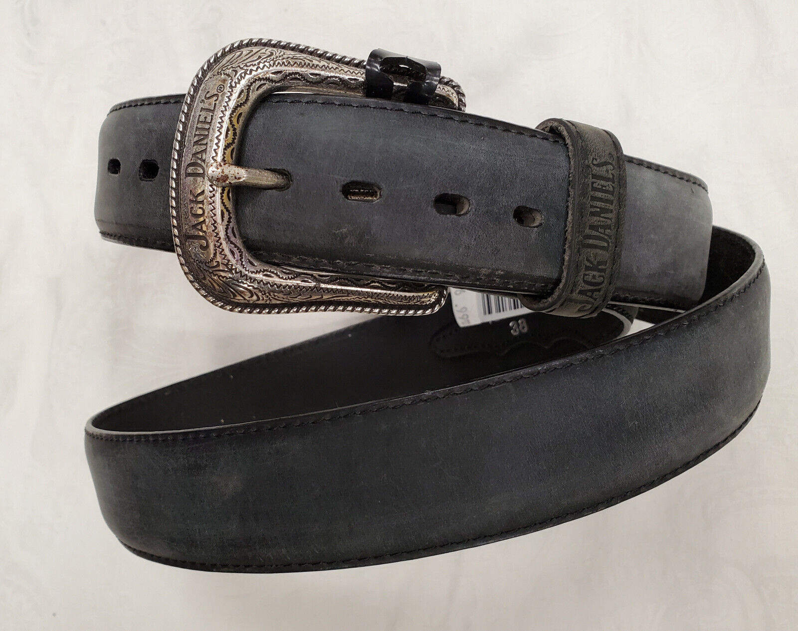 Jack Daniel's Mens Leather Western Belt ~ NEW~ 38 Jack Daniel's Mens Leather Western Belt ~ NEW~ 38