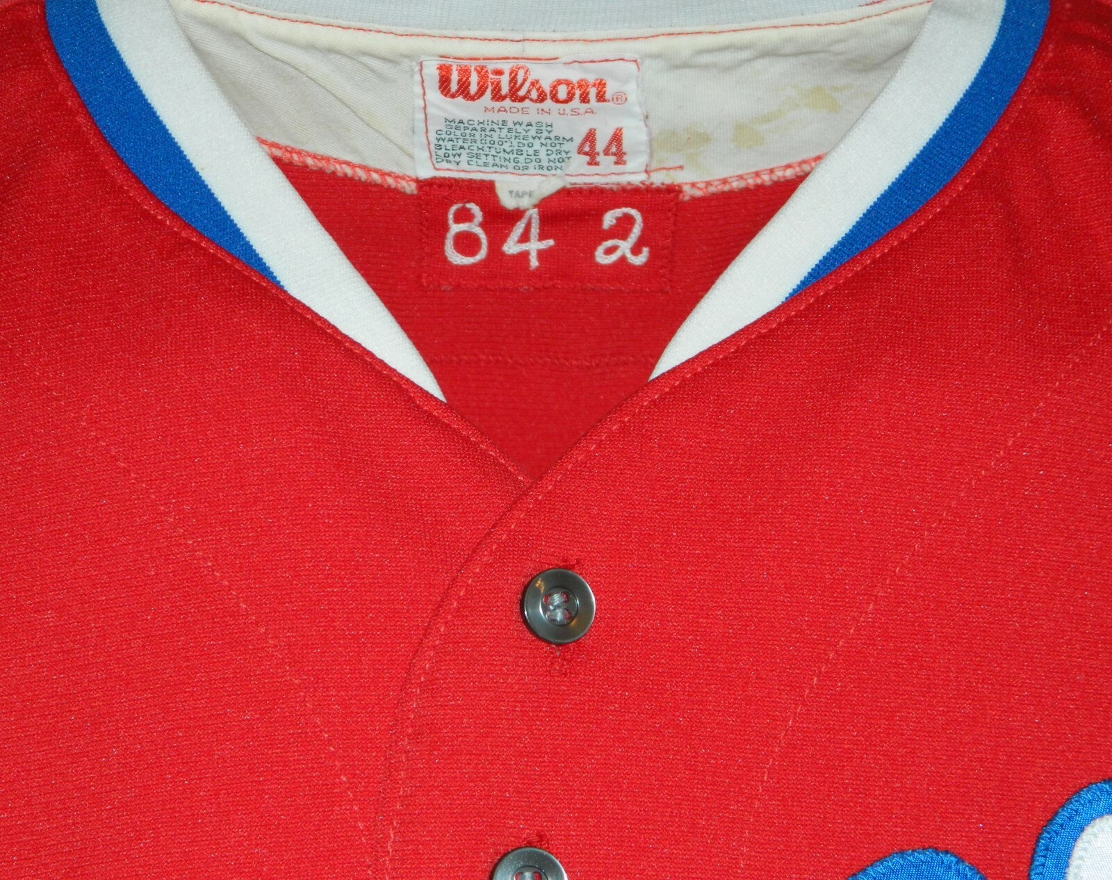 1984 Mike Mason (Set 2) Game Worn Texas Rangers ALT Jersey #16 - Wilson