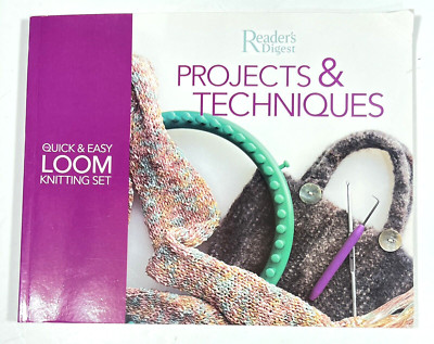 The Quick & Easy Loom Knitting Set - Large Loom, Yarn, Hooks, Project Book