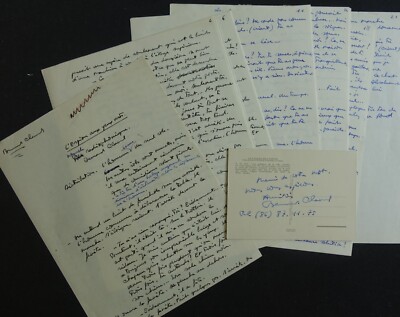 Bernard CLAVEL Manuscrit Autographe Signé de 21 pages : L'espion aux Yeux Verts