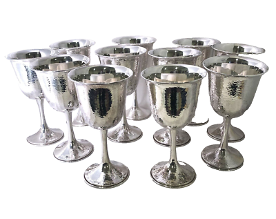 Silver water goblets deals